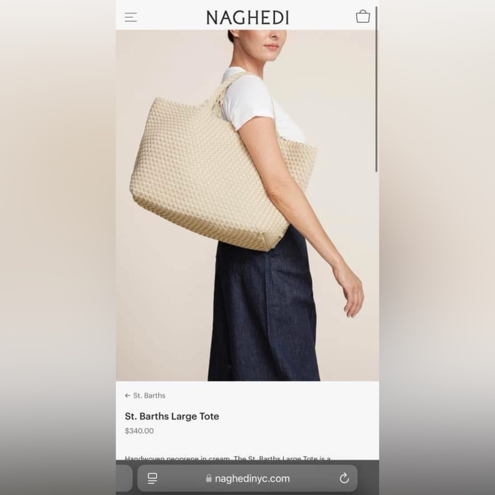 Naghedi St Barths Large Tote - Ecru